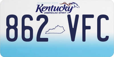 KY license plate 862VFC