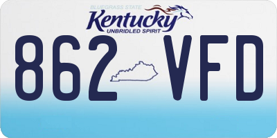 KY license plate 862VFD