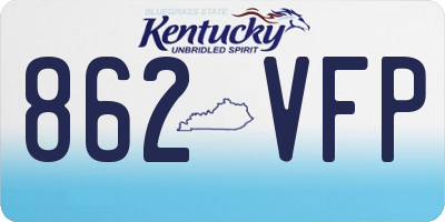 KY license plate 862VFP