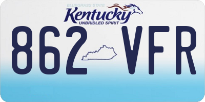 KY license plate 862VFR