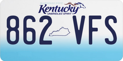 KY license plate 862VFS