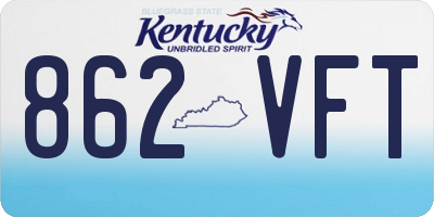 KY license plate 862VFT
