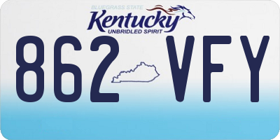 KY license plate 862VFY