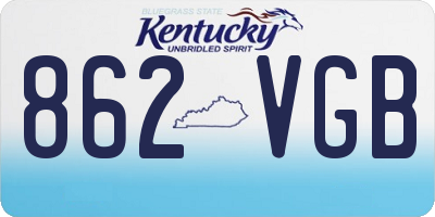 KY license plate 862VGB