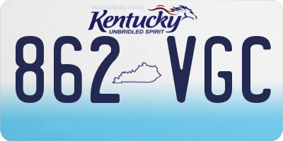 KY license plate 862VGC