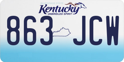 KY license plate 863JCW