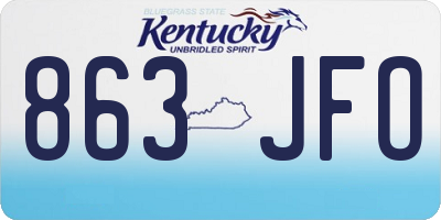 KY license plate 863JFO