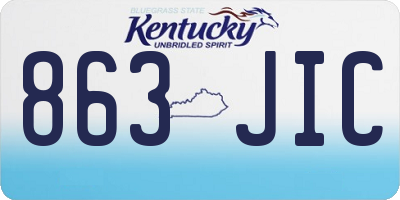 KY license plate 863JIC