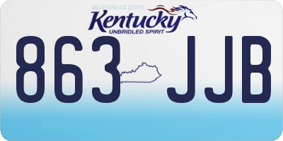 KY license plate 863JJB