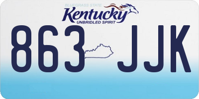 KY license plate 863JJK