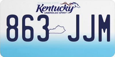 KY license plate 863JJM