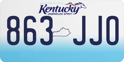 KY license plate 863JJO