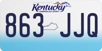 KY license plate 863JJQ