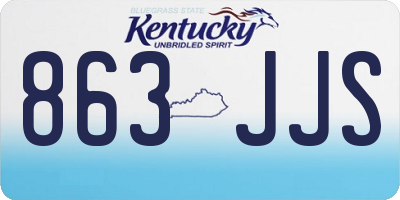 KY license plate 863JJS