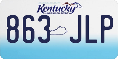 KY license plate 863JLP