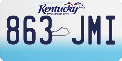 KY license plate 863JMI