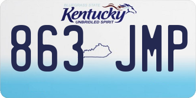 KY license plate 863JMP