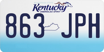 KY license plate 863JPH