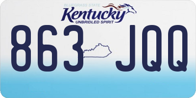 KY license plate 863JQQ