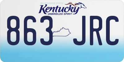 KY license plate 863JRC