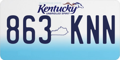KY license plate 863KNN