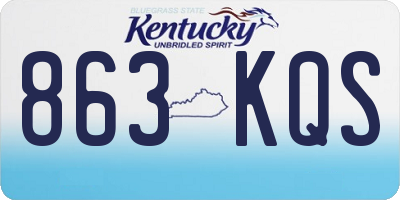 KY license plate 863KQS