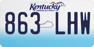 KY license plate 863LHW