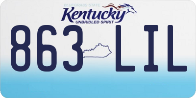 KY license plate 863LIL