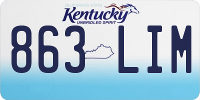 KY license plate 863LIM