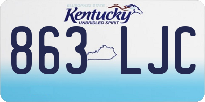 KY license plate 863LJC