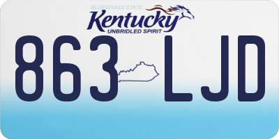 KY license plate 863LJD