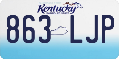 KY license plate 863LJP