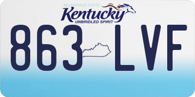 KY license plate 863LVF