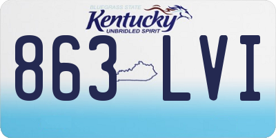KY license plate 863LVI