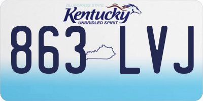 KY license plate 863LVJ
