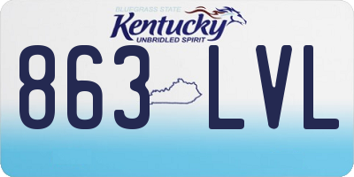 KY license plate 863LVL