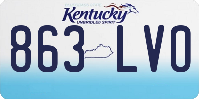 KY license plate 863LVO