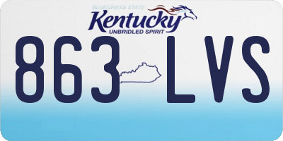 KY license plate 863LVS