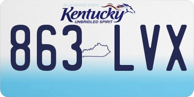 KY license plate 863LVX