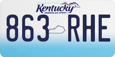 KY license plate 863RHE