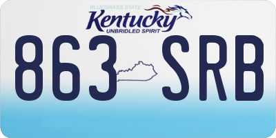 KY license plate 863SRB