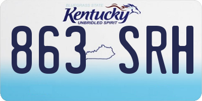KY license plate 863SRH