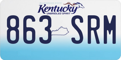 KY license plate 863SRM