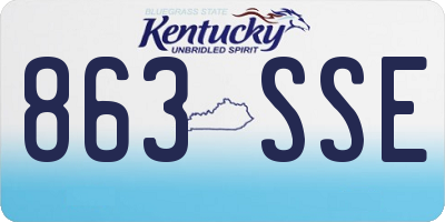 KY license plate 863SSE