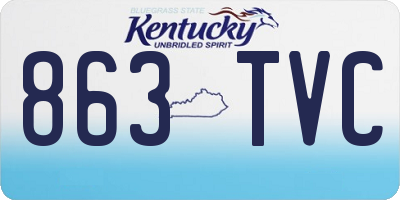 KY license plate 863TVC