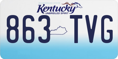 KY license plate 863TVG
