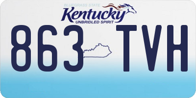 KY license plate 863TVH