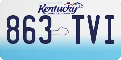 KY license plate 863TVI