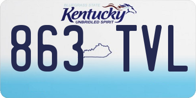 KY license plate 863TVL