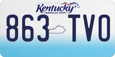 KY license plate 863TVO